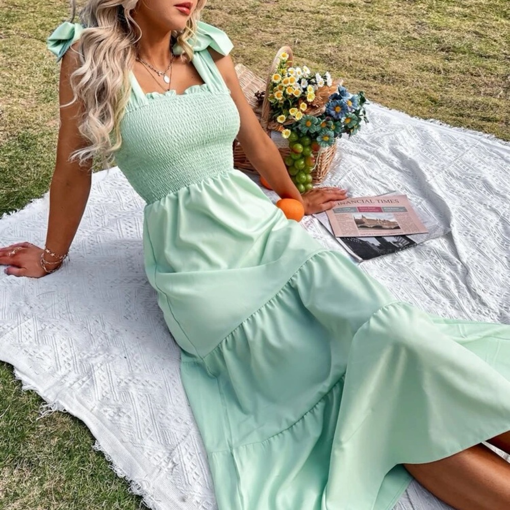 Mint green dress